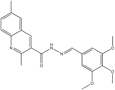 2,6-dimethyl-N'-(3,4,5-trimethoxybenzylidene)-3-quinolinecarbohydrazide Structure