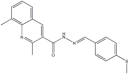 2,8-dimethyl-N'-[4-(methylsulfanyl)benzylidene]-3-quinolinecarbohydrazide Structure