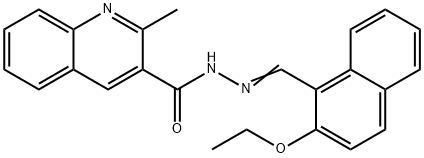 N'-[(2-ethoxy-1-naphthyl)methylene]-2-methyl-3-quinolinecarbohydrazide Structure