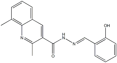 N'-(2-hydroxybenzylidene)-2,8-dimethyl-3-quinolinecarbohydrazide 구조식 이미지