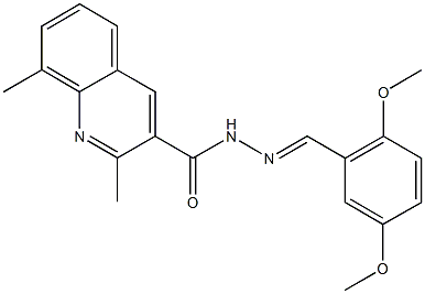 N'-(2,5-dimethoxybenzylidene)-2,8-dimethyl-3-quinolinecarbohydrazide 구조식 이미지