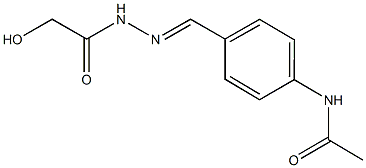 N-[4-(2-glycoloylcarbohydrazonoyl)phenyl]acetamide 구조식 이미지