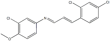 N-(3-chloro-4-methoxyphenyl)-N-[3-(2,4-dichlorophenyl)-2-propenylidene]amine 구조식 이미지