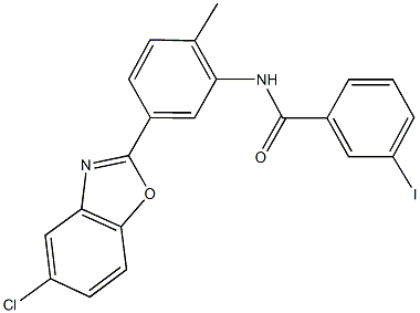 N-[5-(5-chloro-1,3-benzoxazol-2-yl)-2-methylphenyl]-3-iodobenzamide Structure