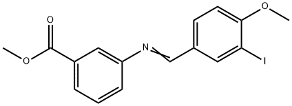 methyl 3-[(3-iodo-4-methoxybenzylidene)amino]benzoate Structure