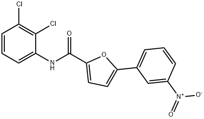 N-(2,3-dichlorophenyl)-5-{3-nitrophenyl}-2-furamide 구조식 이미지