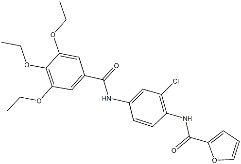 N-{2-chloro-4-[(3,4,5-triethoxybenzoyl)amino]phenyl}-2-furamide 구조식 이미지