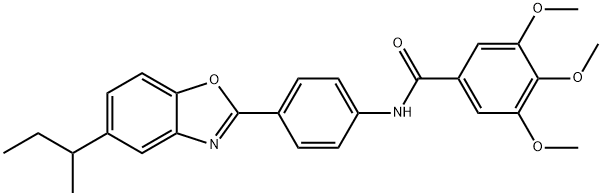 N-[4-(5-sec-butyl-1,3-benzoxazol-2-yl)phenyl]-3,4,5-trimethoxybenzamide Structure