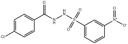 N'-(4-chlorobenzoyl)-3-nitrobenzenesulfonohydrazide 구조식 이미지