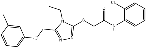 N-(2-chlorophenyl)-2-({4-ethyl-5-[(3-methylphenoxy)methyl]-4H-1,2,4-triazol-3-yl}thio)acetamide Structure