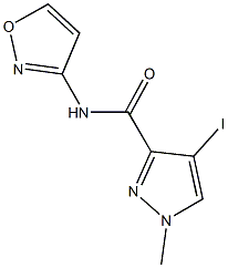 4-iodo-N-(3-isoxazolyl)-1-methyl-1H-pyrazole-3-carboxamide 구조식 이미지