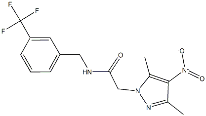 2-{4-nitro-3,5-dimethyl-1H-pyrazol-1-yl}-N-[3-(trifluoromethyl)benzyl]acetamide Structure