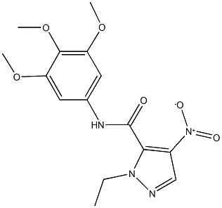 1-ethyl-4-nitro-N-(3,4,5-trimethoxyphenyl)-1H-pyrazole-5-carboxamide 구조식 이미지