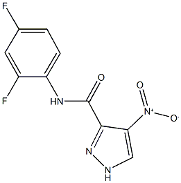 N-(2,4-difluorophenyl)-4-nitro-1H-pyrazole-3-carboxamide 구조식 이미지