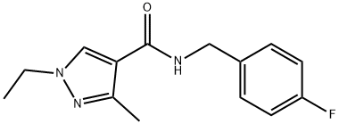 1-ethyl-N-(4-fluorobenzyl)-3-methyl-1H-pyrazole-4-carboxamide Structure