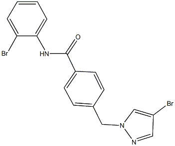 N-(2-bromophenyl)-4-[(4-bromo-1H-pyrazol-1-yl)methyl]benzamide Structure