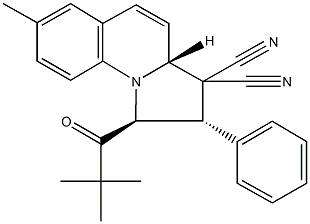 1-(2,2-dimethylpropanoyl)-7-methyl-2-phenyl-1,2-dihydropyrrolo[1,2-a]quinoline-3,3(3aH)-dicarbonitrile Structure