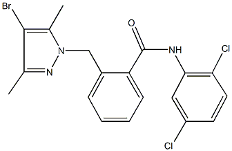 2-[(4-bromo-3,5-dimethyl-1H-pyrazol-1-yl)methyl]-N-(2,5-dichlorophenyl)benzamide 구조식 이미지