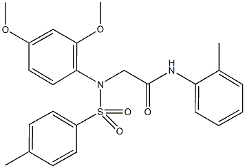 2-{2,4-dimethoxy[(4-methylphenyl)sulfonyl]anilino}-N-(2-methylphenyl)acetamide 구조식 이미지