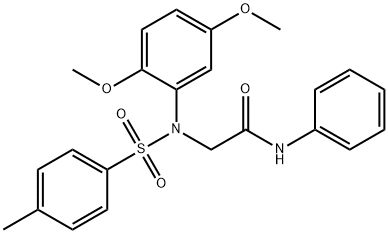 2-{2,5-dimethoxy[(4-methylphenyl)sulfonyl]anilino}-N-phenylacetamide Structure