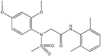 2-[2,4-dimethoxy(methylsulfonyl)anilino]-N-(2,6-dimethylphenyl)acetamide 구조식 이미지