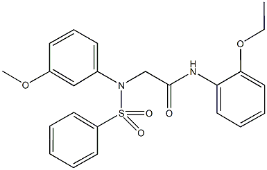 N-(2-ethoxyphenyl)-2-[3-methoxy(phenylsulfonyl)anilino]acetamide Structure