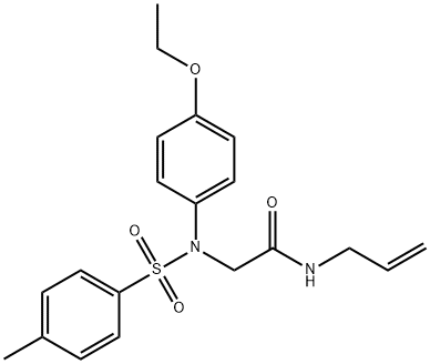 N-allyl-2-{4-ethoxy[(4-methylphenyl)sulfonyl]anilino}acetamide 구조식 이미지