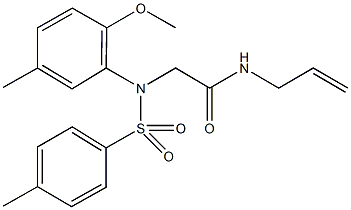 N-allyl-2-{2-methoxy-5-methyl[(4-methylphenyl)sulfonyl]anilino}acetamide 구조식 이미지