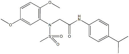 2-[2,5-dimethoxy(methylsulfonyl)anilino]-N-(4-isopropylphenyl)acetamide 구조식 이미지