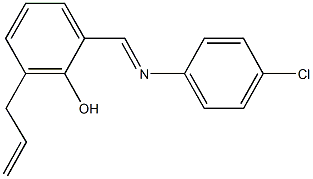 2-allyl-6-{[(4-chlorophenyl)imino]methyl}phenol Structure