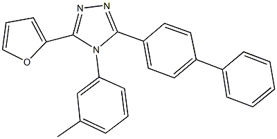 3-[1,1'-biphenyl]-4-yl-5-(2-furyl)-4-(3-methylphenyl)-4H-1,2,4-triazole 구조식 이미지