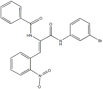 N-(1-[(3-bromoanilino)carbonyl]-2-{2-nitrophenyl}vinyl)benzamide Structure