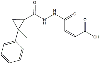 4-{2-[(2-methyl-2-phenylcyclopropyl)carbonyl]hydrazino}-4-oxo-2-butenoic acid Structure