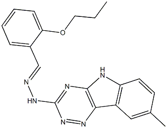 2-propoxybenzaldehyde (8-methyl-5H-[1,2,4]triazino[5,6-b]indol-3-yl)hydrazone 구조식 이미지