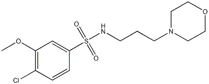 4-chloro-3-methoxy-N-[3-(4-morpholinyl)propyl]benzenesulfonamide Structure