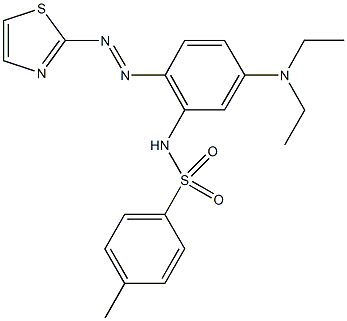 N-[5-(diethylamino)-2-(1,3-thiazol-2-yldiazenyl)phenyl]-4-methylbenzenesulfonamide 구조식 이미지