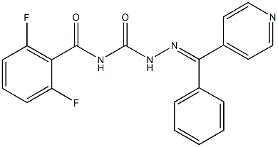 phenyl(4-pyridinyl)methanone N-(2,6-difluorobenzoyl)semicarbazone 구조식 이미지