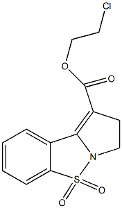 2-chloroethyl 2,3-dihydropyrrolo[1,2-b][1,2]benzisothiazole-1-carboxylate 5,5-dioxide Structure