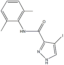 N-(2,6-dimethylphenyl)-4-iodo-1H-pyrazole-3-carboxamide 구조식 이미지