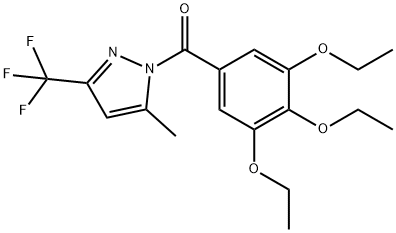 5-methyl-1-(3,4,5-triethoxybenzoyl)-3-(trifluoromethyl)-1H-pyrazole 구조식 이미지