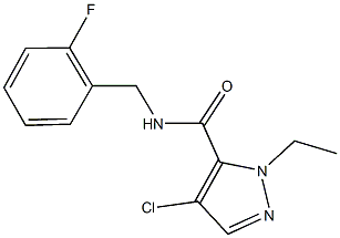 4-chloro-1-ethyl-N-(2-fluorobenzyl)-1H-pyrazole-5-carboxamide Structure