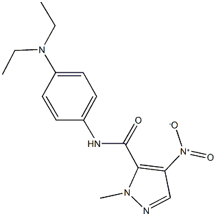 N-[4-(diethylamino)phenyl]-4-nitro-1-methyl-1H-pyrazole-5-carboxamide 구조식 이미지