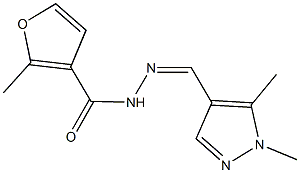 N'-[(1,5-dimethyl-1H-pyrazol-4-yl)methylene]-2-methyl-3-furohydrazide 구조식 이미지