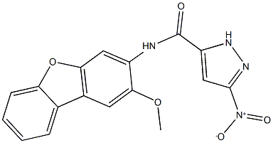 3-nitro-N-(2-methoxydibenzo[b,d]furan-3-yl)-1H-pyrazole-5-carboxamide 구조식 이미지