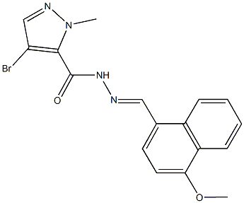 4-bromo-N'-[(4-methoxy-1-naphthyl)methylene]-1-methyl-1H-pyrazole-5-carbohydrazide Structure