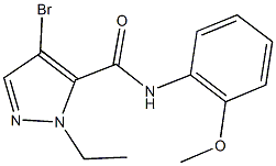 4-bromo-1-ethyl-N-(2-methoxyphenyl)-1H-pyrazole-5-carboxamide 구조식 이미지