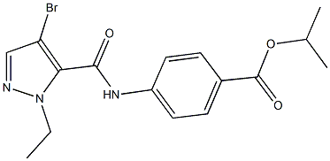 isopropyl 4-{[(4-bromo-1-ethyl-1H-pyrazol-5-yl)carbonyl]amino}benzoate 구조식 이미지