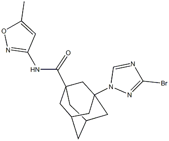 3-(3-bromo-1H-1,2,4-triazol-1-yl)-N-(5-methyl-3-isoxazolyl)-1-adamantanecarboxamide Structure