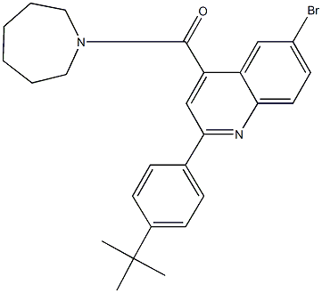 4-(1-azepanylcarbonyl)-6-bromo-2-(4-tert-butylphenyl)quinoline Structure