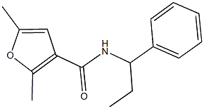 2,5-dimethyl-N-(1-phenylpropyl)-3-furamide Structure